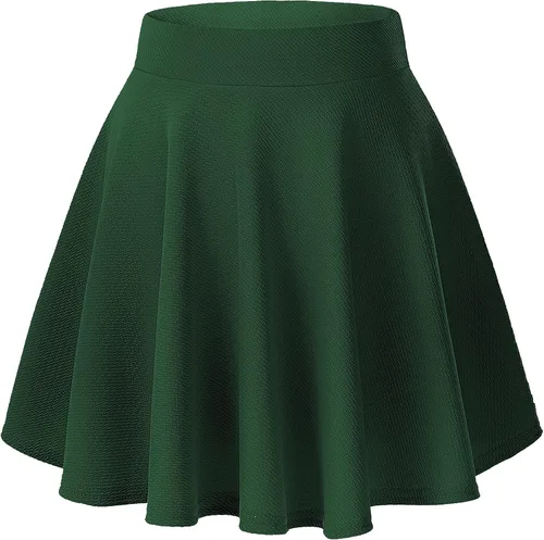 Vista 14 de Urban CoCo Falda básica versátil elástica de estilo patinadora, de corte acampanado, para mujer #13