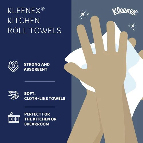 Vista 9 de Kleenex Professional Premier - Toallas de papel de cocina (13964), suavidad similar a la tela, color blanco