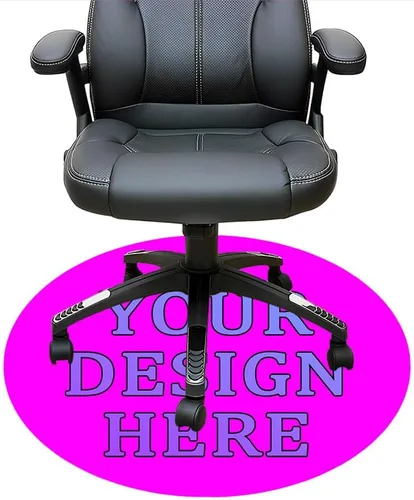 Vista 57 de Tapete redondo personalizado para silla de escritorio de oficina, diseño de tu propio logotipo de foto, texto, alfombrillas circulares