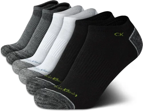 Vista 162 de Calvin Klein Calcetines para hombre, mezcla de algodón, acolchados, sin talla, forro de calcetines atléticos (6 unidades)