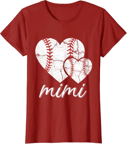 Vista 78 de Camiseta de béisbol Mimi para el Día de la Madre, Negro, S