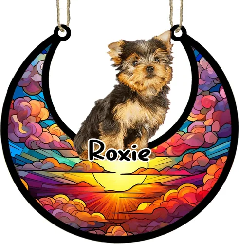 Vista 87 de LOVELYPOD Adorno de Navidad personalizado para perro pastor australiano, atrapasoles conmemorativo, adorno de Navidad de pastor australiano