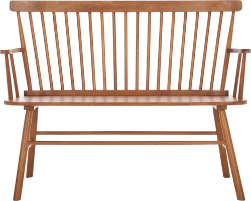 Vista 15 de SAFAVIEH Muebles - Sofá de dos plazas Addison - Negro - Madera maciza - Diseño costero de listones - Ideal para sala de estar, solárium, dormitorio