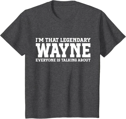 Vista 28 de Wayne Personal Name Funny Wayne Camiseta, Negro