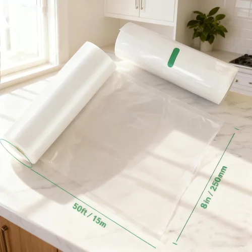 Vista 5 de MAGIC SEAL Rollos de sellado al vacío de cámara de 8 x 50 pies, paquete de 2 bolsas comerciales para máquina de cámara para Vacmaster y Avid Armor