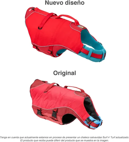 Vista 6 de Kurgo Surf n' Turf - Chaleco salvavidas, rojo chile, talla S