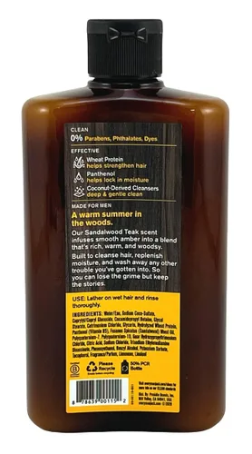 Vista 2 de Every Man Jack Champú 2 en 1 sándalo 13.5 onzas (13.5 fl oz / 400ml) (paquete de 2)