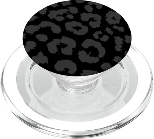 Vista 8 de Estampado de guepardo gris y negro, patrón de piel de leopardo PopSockets Adhesivo PopGrip