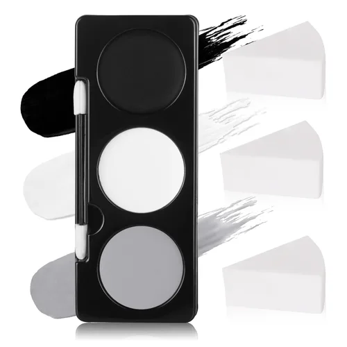 Vista 16 de Kit de pintura corporal a base de agua para Halloween, 1.01 onzas/pieza, pintura corporal a base de agua con esponja para disfraz de payaso