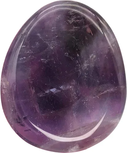 Vista 9 de Fekuar Piedra Natural de Cristal Unakita para el Pulgar, Piedra de Bolsillo Tallada a Mano para Alivio del Estrés y Meditación, en Forma Ovalada