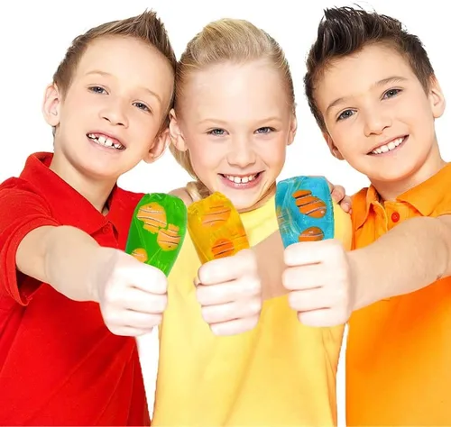 Vista 7 de ArtCreativity Juego de 3 juguetes para ansiedad con figuras de pez payaso y purpurina en el interior, juguetes para aliviar el estrés para niños