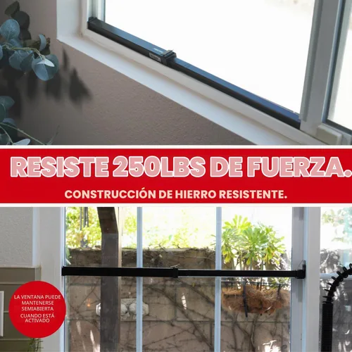 Vista 9 de SecurityMan Barra de seguridad para ventana, fácil de instalar para ventanas horizontales/verticales, barra de bloqueo de ventana ajustable