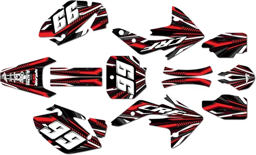 Vista 11 de Kit de gráficos Kalair GFX para Honda CRF150R (2007-2023) Serie PRIME Azul 09 Mil - Kit de calcomanías y adhesivos de gráficos personalizados