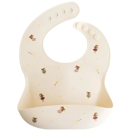 Vista 149 de Mushie - Babero de silicona para bebé, ajustable y resistente al agua (abejas) De 4 a 24 meses, lavable a máquina, correa ajustable