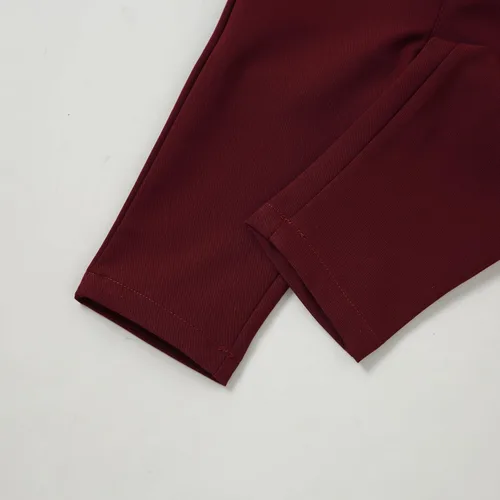 Vista 9 de DISAUR - Conjunto de ropa para bebé niño pequeño, 4 piezas de vestido de caballero + chaleco + pantalones + corbatín de algodón