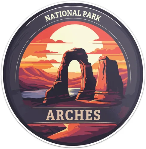 Vista 19 de Acadia National Park - Adhesivo de vinilo impermeable para exteriores, 3 pulgadas