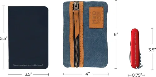 Vista 7 de Hide & Drink, Estuche de bolsillo multiherramientas, Bolsa compacta multiusos con cremallera para artículos de diario (EDC), Mini estuche