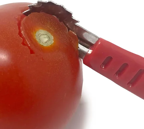 Vista 2 de Norpro despepitadora de tomate., Silver, Plateado
