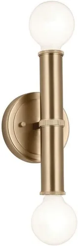 Vista 6 de Kichler Torche - Aplique de pared (2 luces, 9.75") en níquel pulido