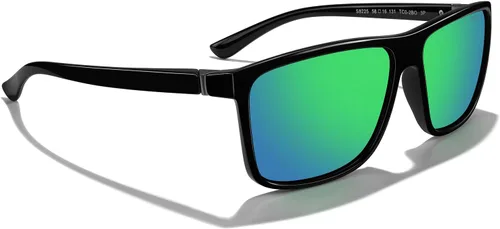 Vista 5 de MERRY'S - Gafas de sol deportivas rectangulares, lentes polarizados con protección UV400, para hombres y mujeres, gafas para ciclismo, conducción