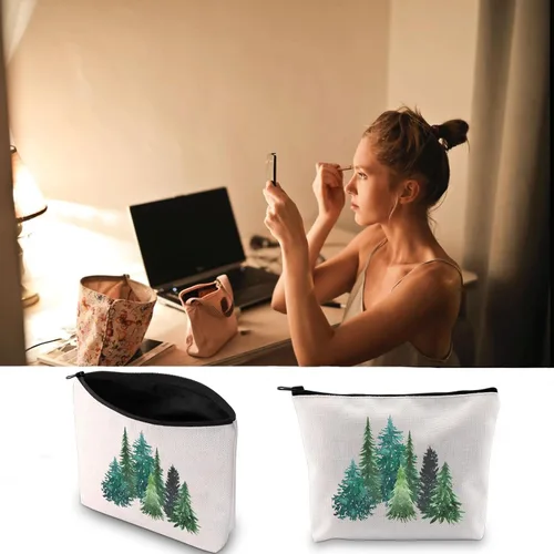Vista 6 de JXGZSO Regalos de senderismo para su árbol del bosque, regalo para amantes de la naturaleza, viajes, senderismo bolsa con cremallera, Árboles