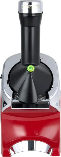 Vista 3 de Yonanas 988RD Deluxe - Máquina Vegana, Sin Lácteos, de Helado Suave de Frutas Congeladas, Incluye 75 Recetas, 200 W, Color Rojo