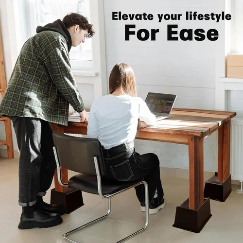 Vista 34 de ANNKUT Elevadores de cama de 2 pulgadas, resistentes, elevadores de sofá de gran tamaño, elevadores de muebles extra anchos para sofá, mesa
