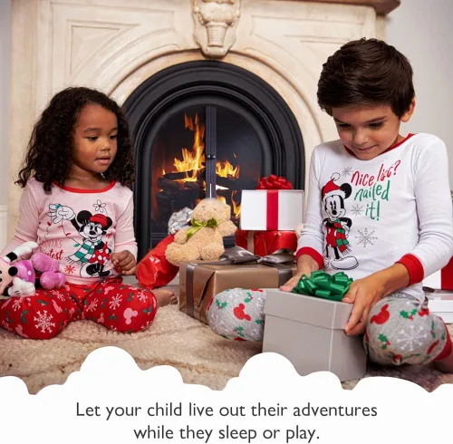 Vista 2 de Disney Boys Mickey Mouse 2-Piece Loose-Fit Pajamas Set