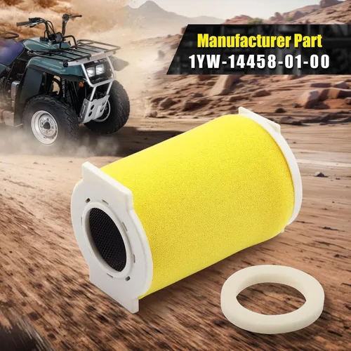 Vista 5 de Kit de filtro de aire, guía y tapa final para Yamaha Big Bear 350 Moto-4 250 350 Timberwolf 250 YFB250 1987-2000 Kodiak 400 YFM400FW 1993-1999