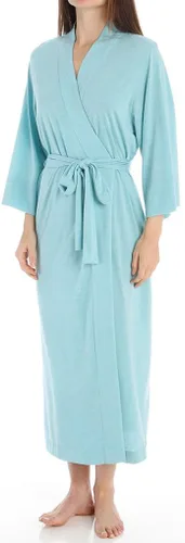 Vista 18 de Natori Shangri La - Bata larga con mangas kimono, bata de baño para mujer Negro