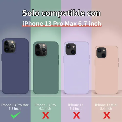 Vista 6 de Cordking Funda diseñada para iPhone 13 Pro Max, Funda Protectora de Teléfono de Silicona Ultra Delgada a Prueba de Golpes