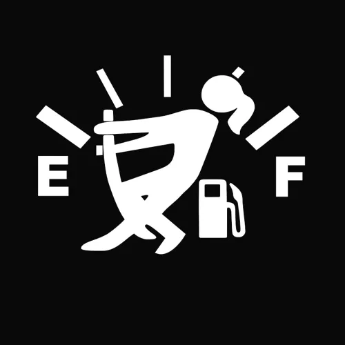 Vista 7 de Calcomanías divertidas para automóvil, de alto consumo de gas, calcomanías vacías para automóvil, camiones, motocicletas, SUV (negro)