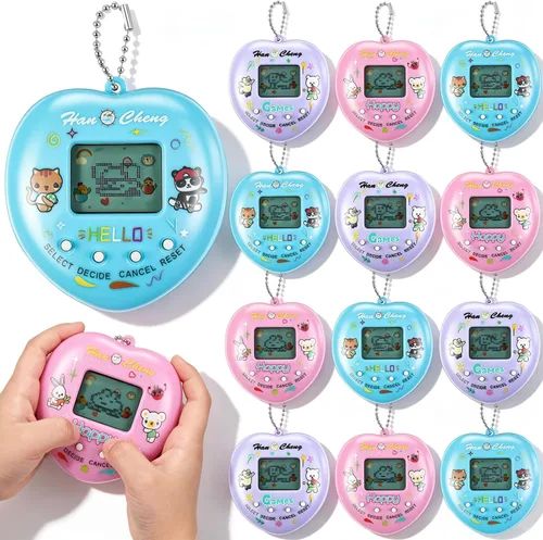 Vista 7 de Paquete de 3 juguetes de llavero virtual vintage para mascotas, juegos de 3