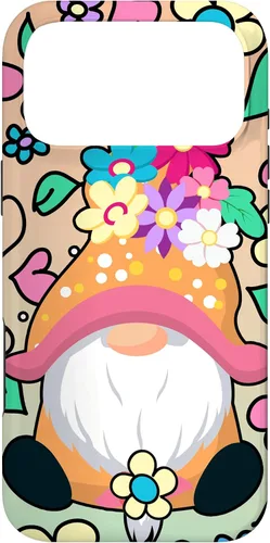 Vista 22 de Funda para iPhone XR con diseño de gnomo de verano y flores de margarita