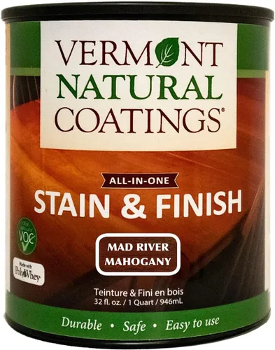Vista 11 de Vermont Natural Coatings PolyWhey Stain & Finish - Champlain Blue - Cuarto de galón