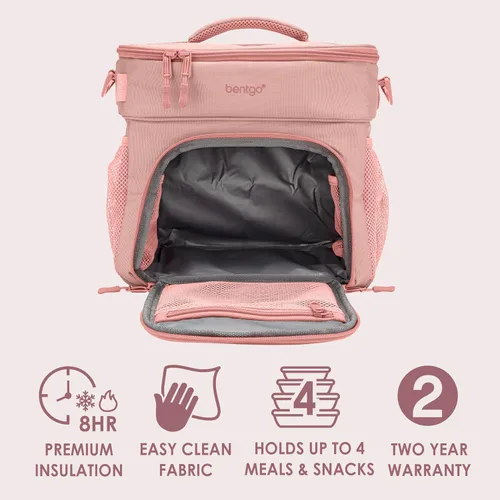 Vista 3 de Bentgo Prep Deluxe - Bolsa aislada para múltiples comidas - Bolsa de lonchera, con capacidad para 5 comidas, aislamiento premium hasta 8 horas