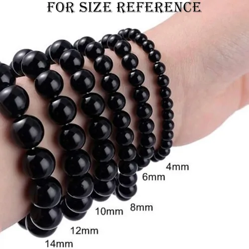 Vista 5 de Gemhub - Pulsera elástica de ágata y carnalina, 0.315in, cuentas redondas, semipreciosas, 7.0in, joyería de moda