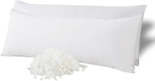 Vista 23 de WhatsBedding Almohada corporal de espuma viscoelástica con funda de algodón transpirable con cremallera, almohada de cuerpo completo para adultos