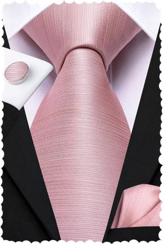 Vista 274 de Hi-Tie Corbata clásica de cachemira para hombre con pañuelo y gemelos a cuadros
