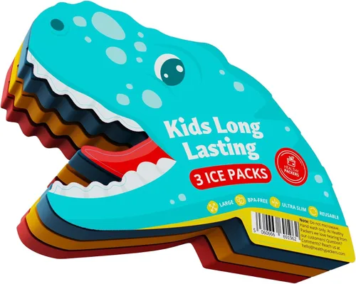 Vista 13 de Healthy Packers Bolsas de hielo delgadas reutilizables para loncheras para niños y adultos Paquetes de congelador finos de larga duración