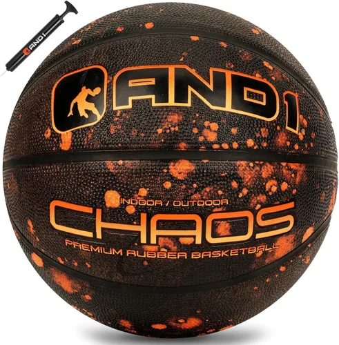 Vista 13 de AND1 Rubber Basketball: Official Regulation Size 7 (29.5 inches) - Deep Channel Construction Streetball, Made for Indoor Outdoor Basketball