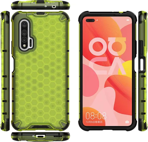 Vista 146 de Pzwoxukhov Funda compatible con Huawei Nova 3i, compatible con Huawei P Smart+ 2018 Honeycomb Anti-Drop Shock-Absorbing Case Negro