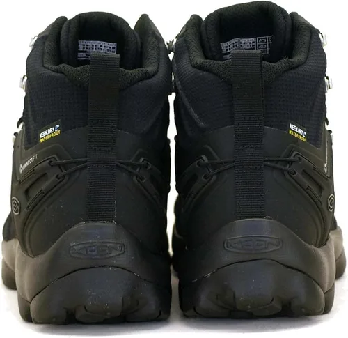 Vista 4 de KEEN Venture Botas de senderismo impermeables de altura media para hombre, Noche AzulCuervo