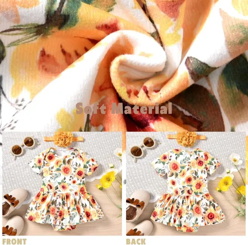 Vista 5 de Aalizzwell Vestido tipo body para bebé recién nacido