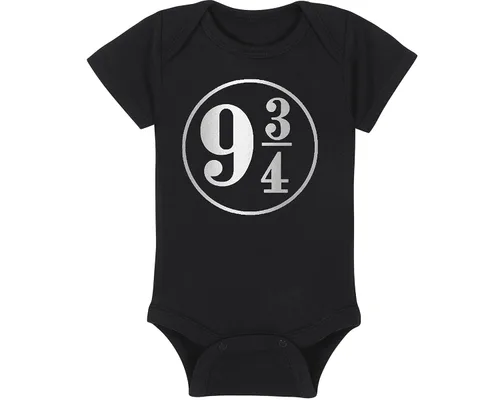 Vista 54 de Sombrero de bebé Wizard - Chosen One (tela negra - diseño dorado)