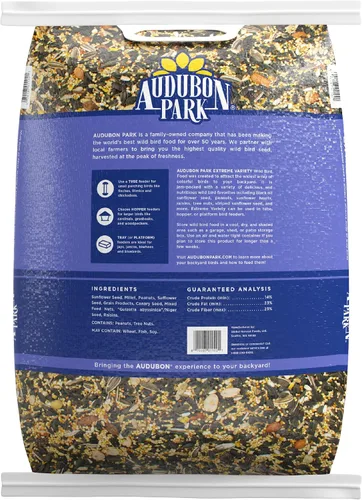 Vista 2 de Audubon Park Extreme Variety - Semillas de aves silvestres para comederos exteriores, bolsa de 15 libras Mezcla prémium con semillas de girasol