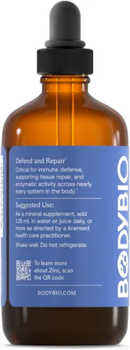 Vista 3 de bodybio – Zinc # 2 Líquido Mineral, ZIN21, 2 onzas, 1