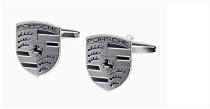 Vista 4 de Gemelos Porsche Crest - Logotipo grabado monocromático