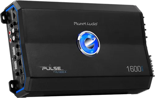 Vista 3 de Planet Audio PL1600.4 Amplificador de coche de 4 canales - 1600 de salida alta, entradas de nivel alto/bajo, cruce de paso alto/bajo, conexión al
