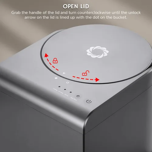 Vista 7 de Airthereal Paquete Revive compostador eléctrico de cocina y 1 cubo de repuesto + tapa, capacidad de 2.5 litros con tres cuchillas SHARKSDEN®